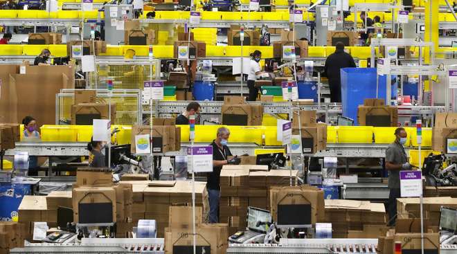 An Amazon fulfillment center