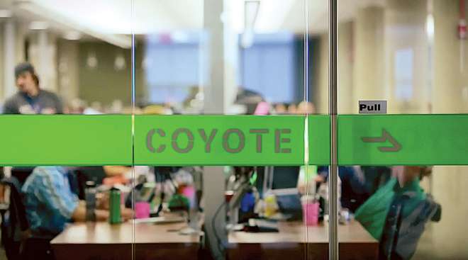 Coyote Logistics door