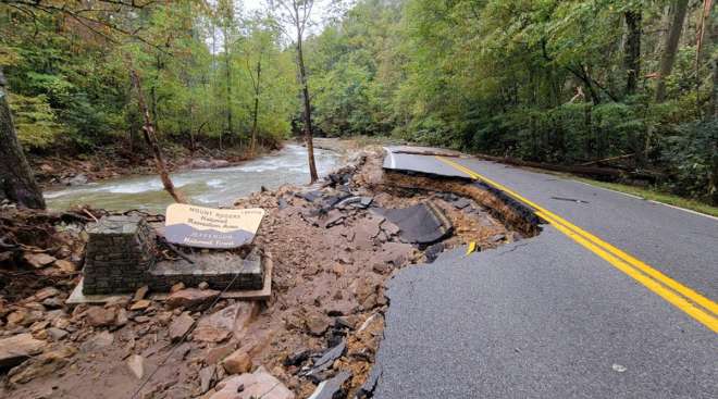 Route 58 damage