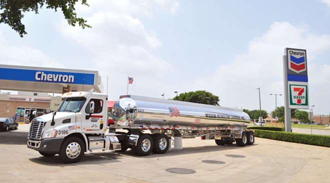 Fuel delivered to filling station