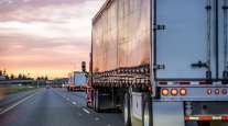 Getty Image of trucks on a highway