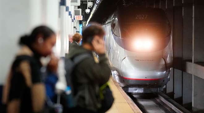 Amtrak arriving