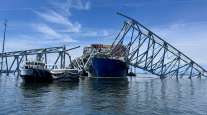 Wreckage removal of Key Bridge